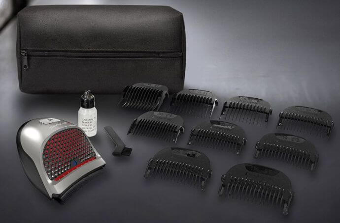 The Remington HC4250 cordless hair clipper comes with a full assortment of guards.