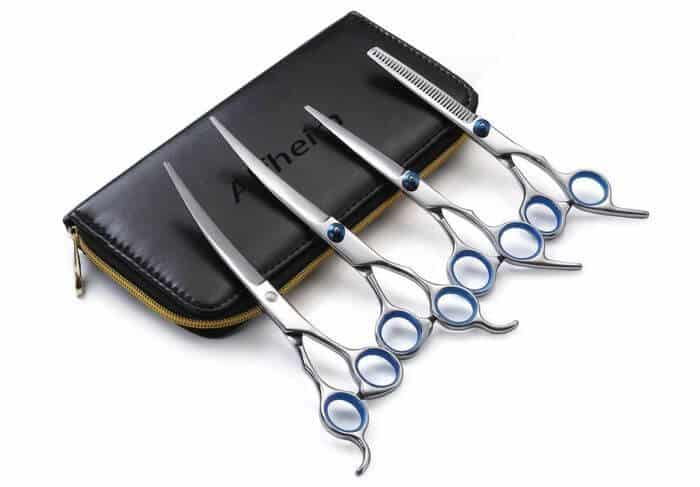 Extremely stylish: Alfheim dog grooming shears are a full on deluxe experience.