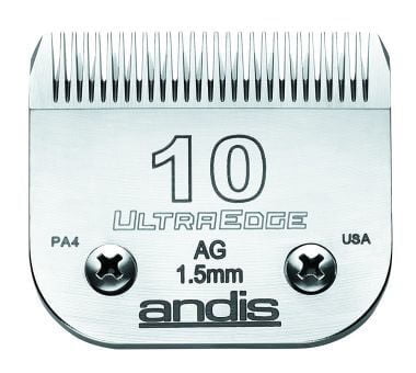 Andis UltraEdge dog grooming blade size 10 is a standard.