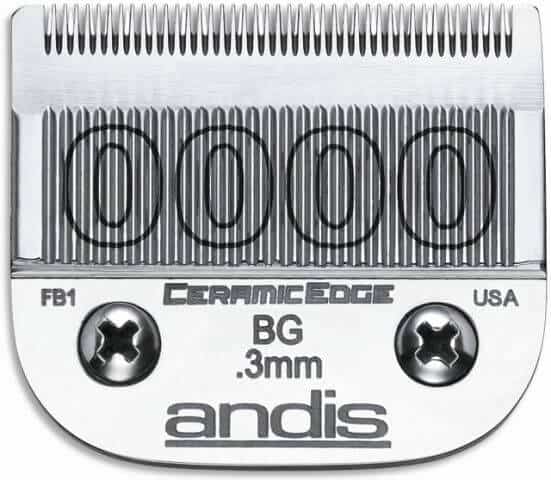 Andis CeramicEdge #0000 blade for bald fades.