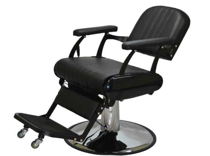 Headrest off in this all purpose barber chair.